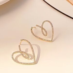 Elegant Gold Heart Earrings